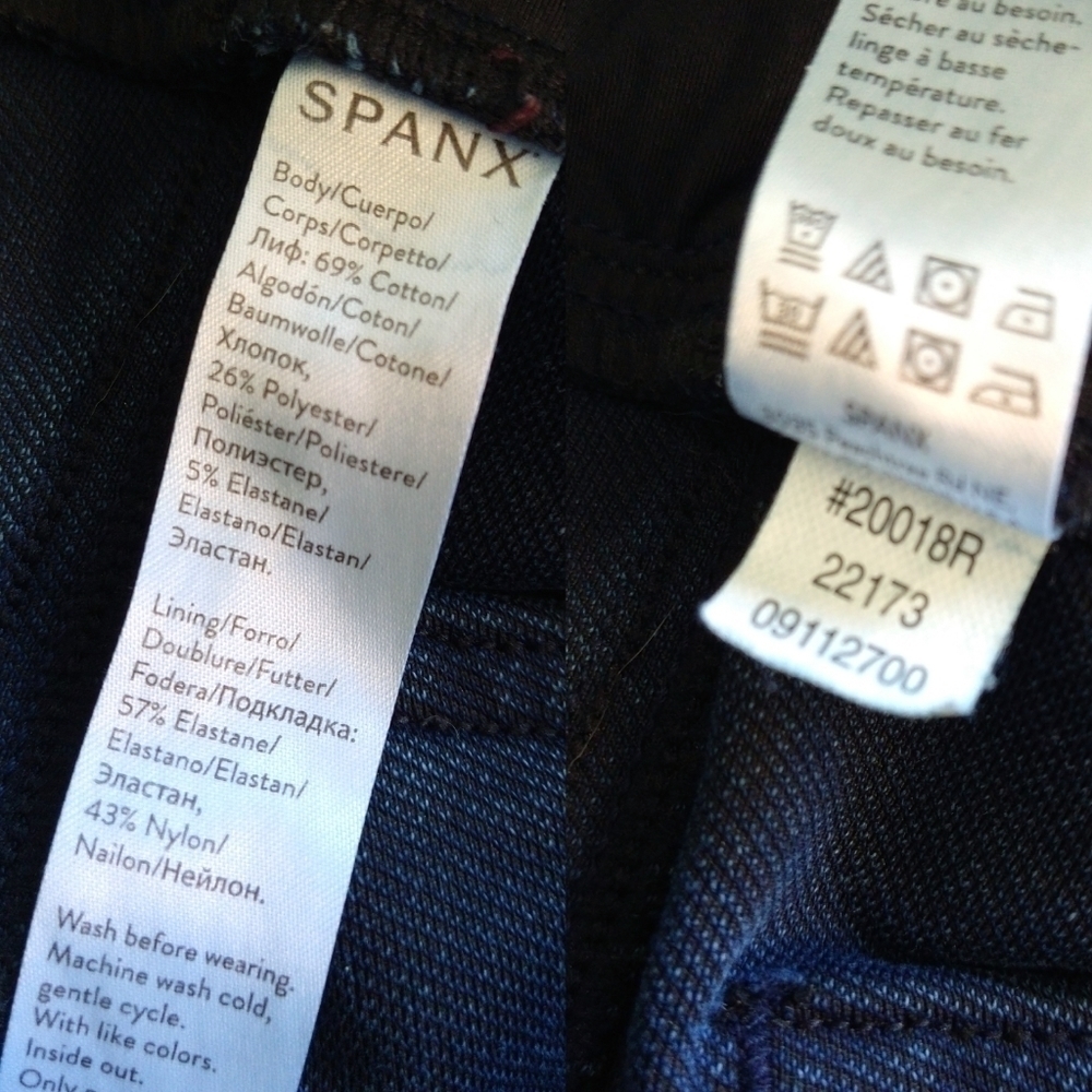 Spanx Jean-ish Ankle Leggings Dark Wash Jeggings Pull On Tummy Control 20018R - Picture 8 of 11